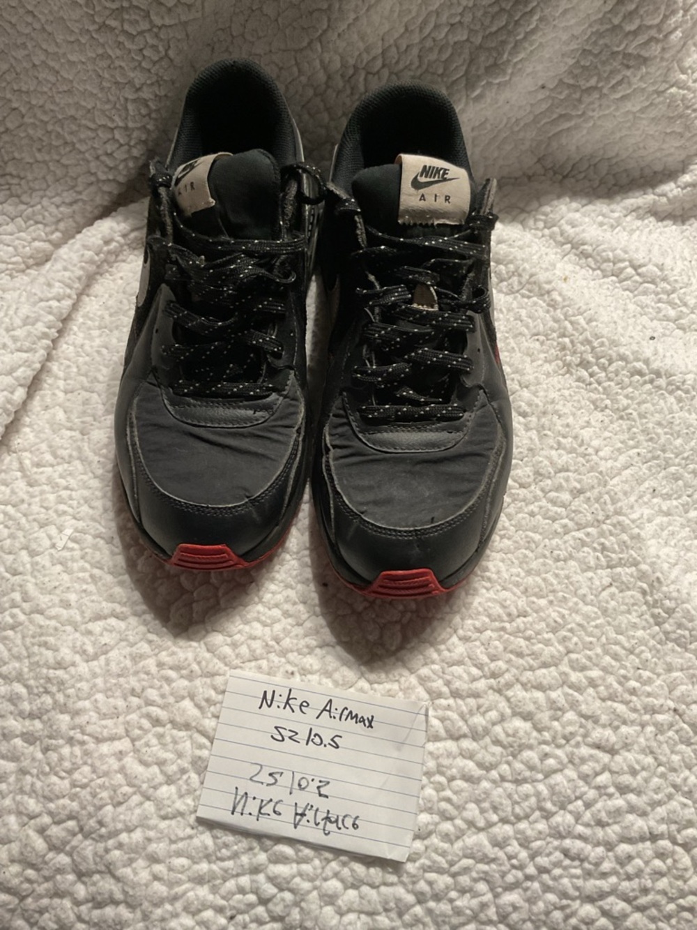Nike Air Max Men's Black with Red Accent Sneakers